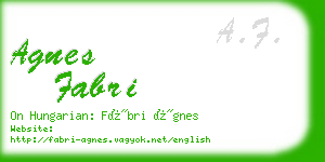 agnes fabri business card